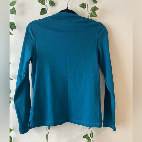 Blue Mock Long-Sleeve | Size Sm - Picture 2 of 2